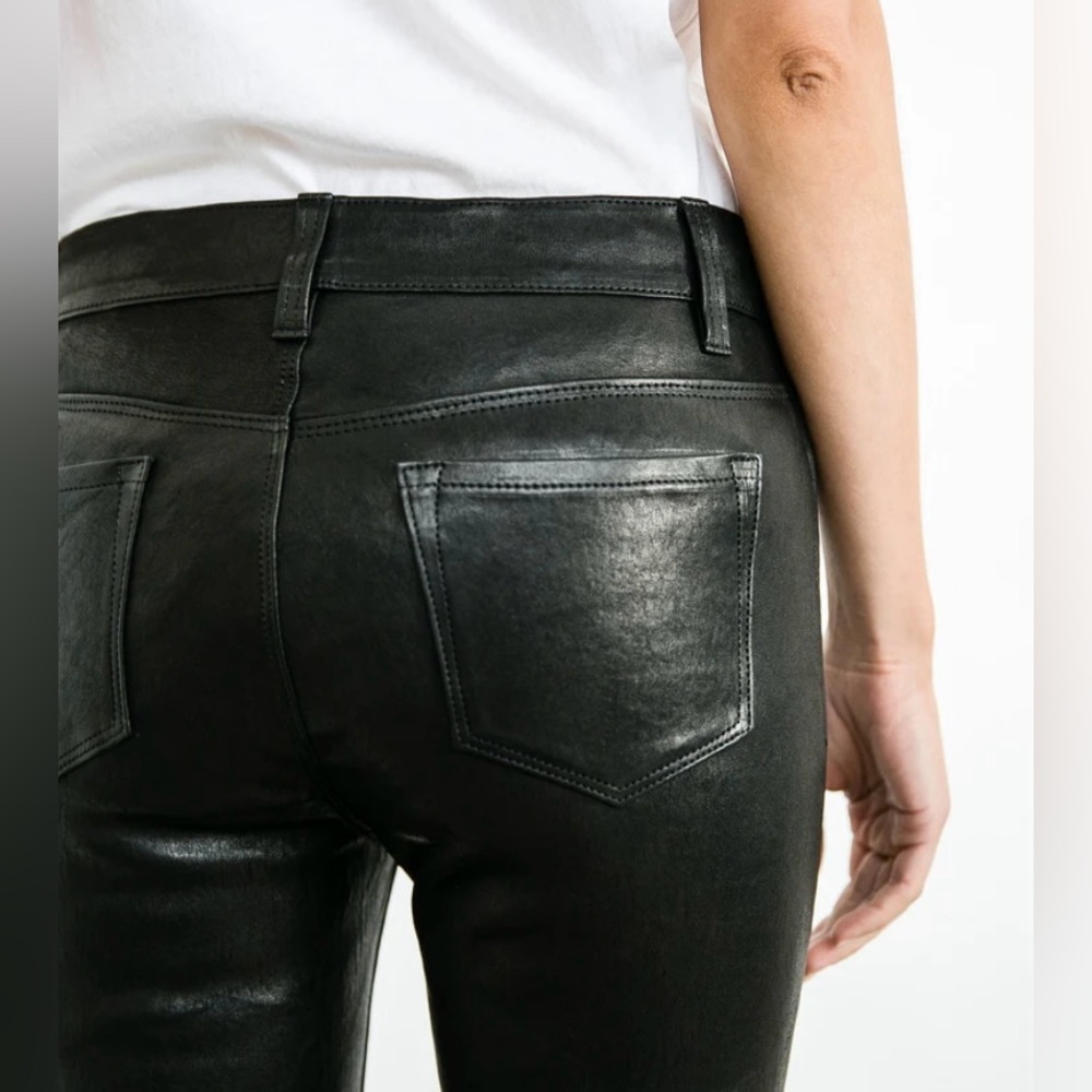 NWT J Brand Leather Selena Mid Rise Crop Boot Pant - Picture 5 of 13